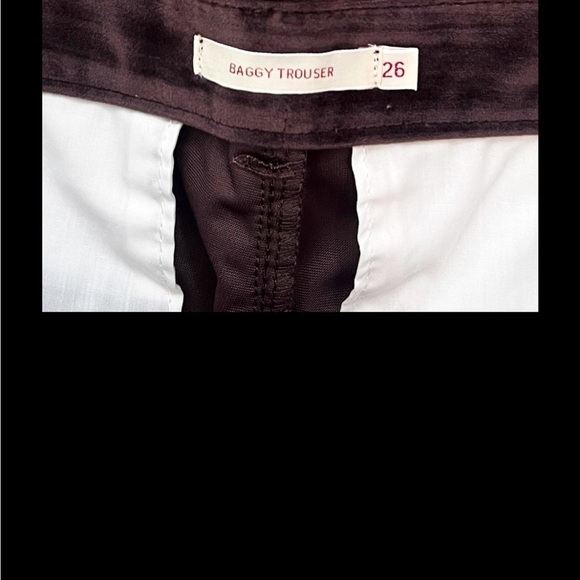 NWT Levi’s Velvet Baggy Trousers in Chocolate Brown/Plum - Picture 9 of 10